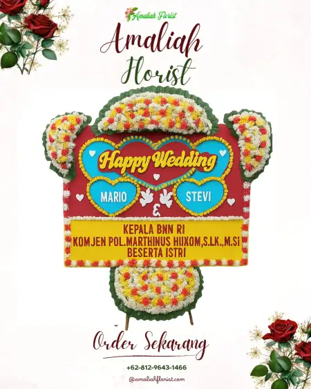 Papan Bunga Pernikahan Klunggen